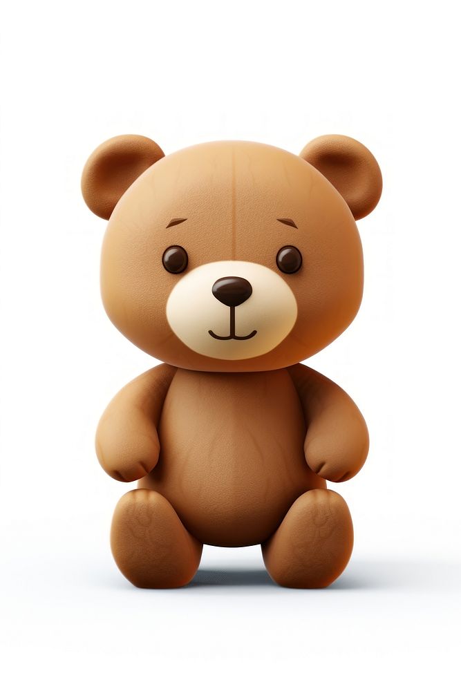 Cartoon plush bear toy. 