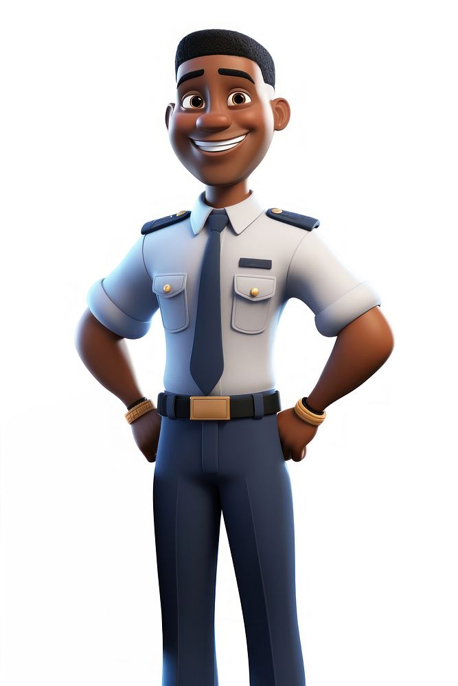 Security cartoon officer adult. AI generated Image by rawpixel.