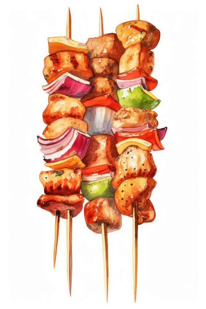 Barbecue grilling skewer food. AI generated Image by rawpixel.