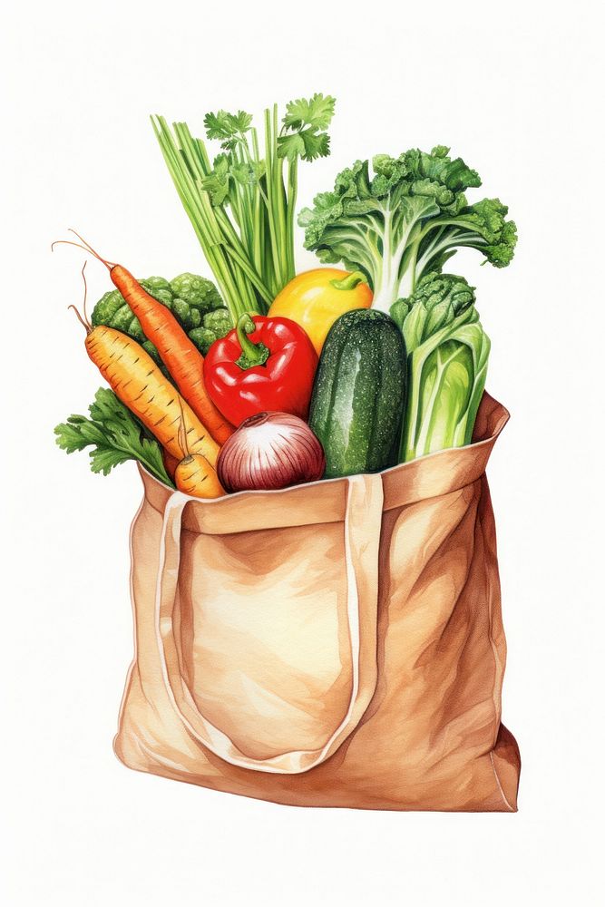 Bag vegetable plant food. 