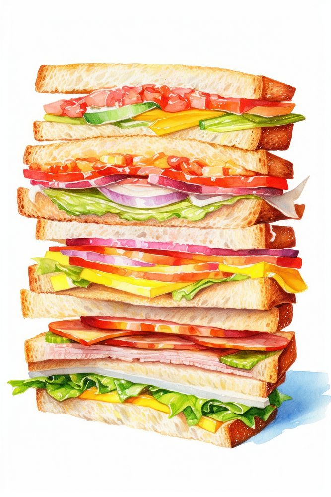 Sandwich lunch food meal. AI generated Image by rawpixel.