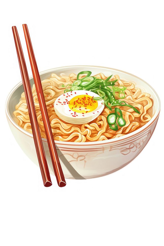 Chopsticks noodle ramen soup. AI generated Image by rawpixel.