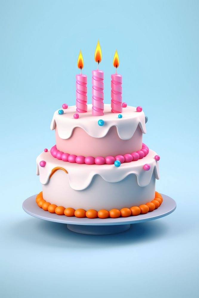 Cake birthday dessert icing. AI generated Image by rawpixel.