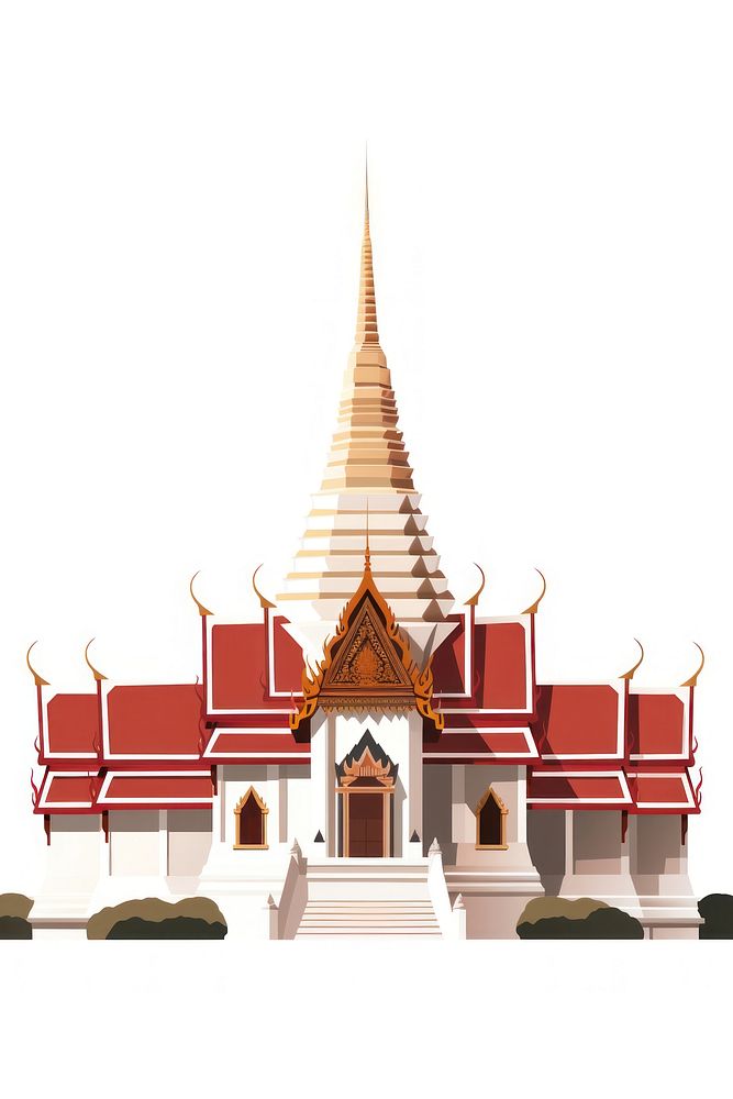 Wat Pho architecture building pagoda. AI generated Image by rawpixel.