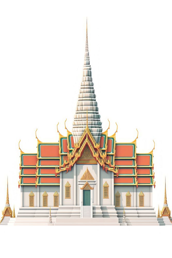 Wat Pho architecture building pagoda. AI generated Image by rawpixel.