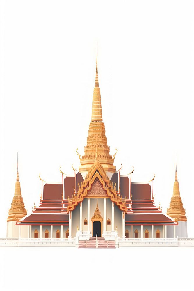 Wat Pho architecture building pagoda. AI generated Image by rawpixel.