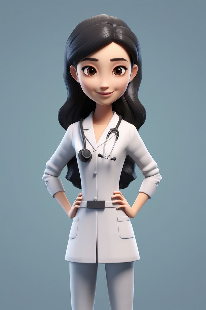 Stethoscope cartoon doctor adult. AI generated Image by rawpixel.