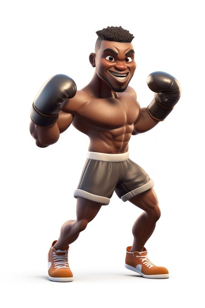 Boxing punching cartoon sports. AI generated Image by rawpixel.