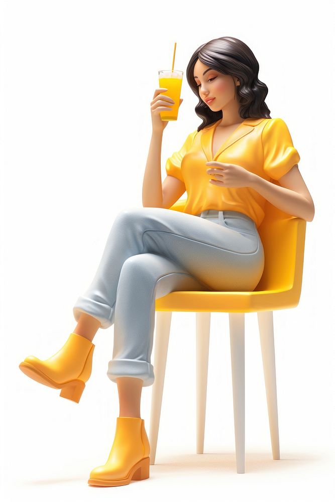 Sitting footwear cartoon adult. AI generated Image by rawpixel.