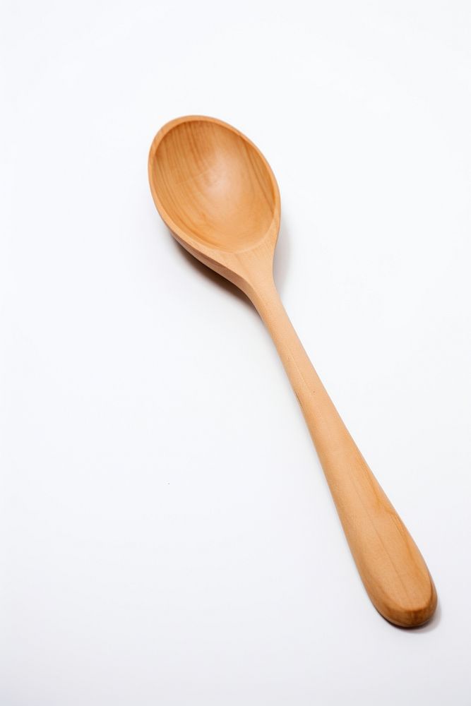 Spoon wood white background wooden spoon. AI generated Image by rawpixel.