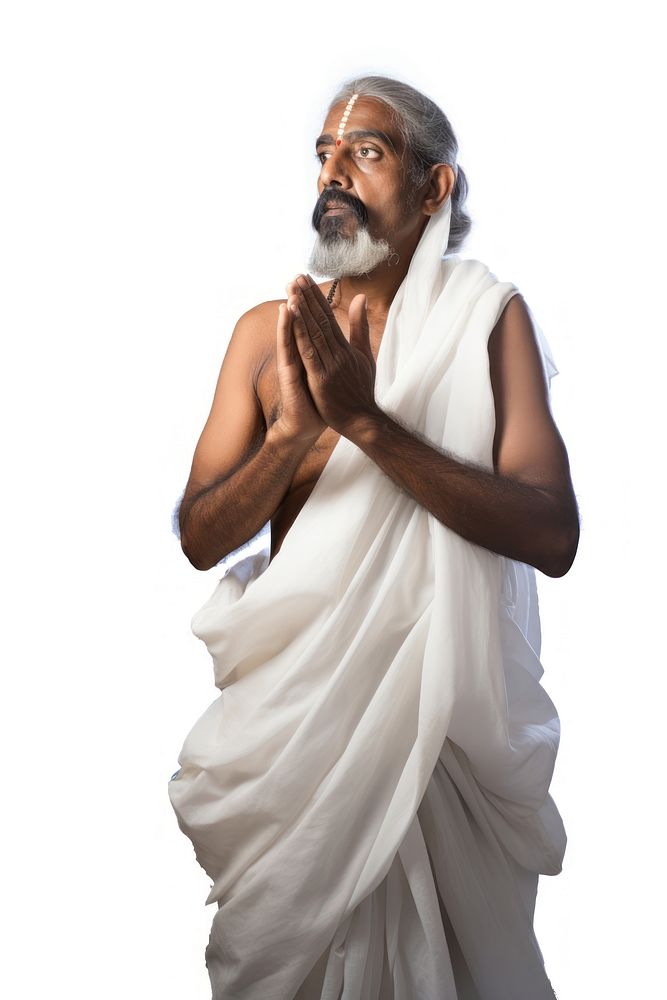 Adult white white background spirituality. AI generated Image by rawpixel.