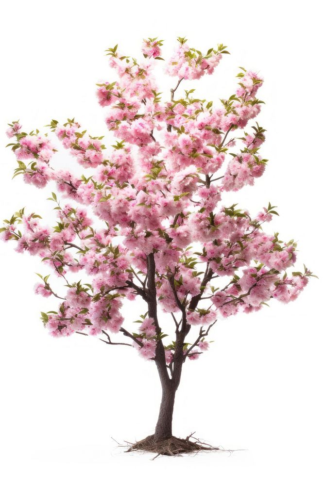 Pink Flowering Almond flower blossom plant. AI generated Image by rawpixel.