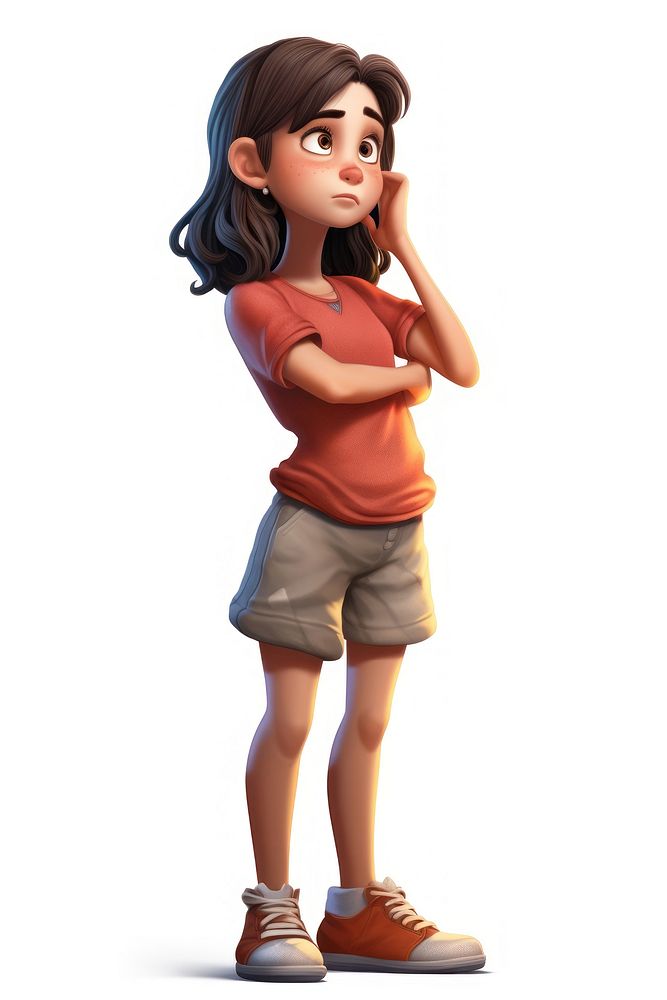 Cartoon shorts miniskirt hairstyle. AI generated Image by rawpixel.