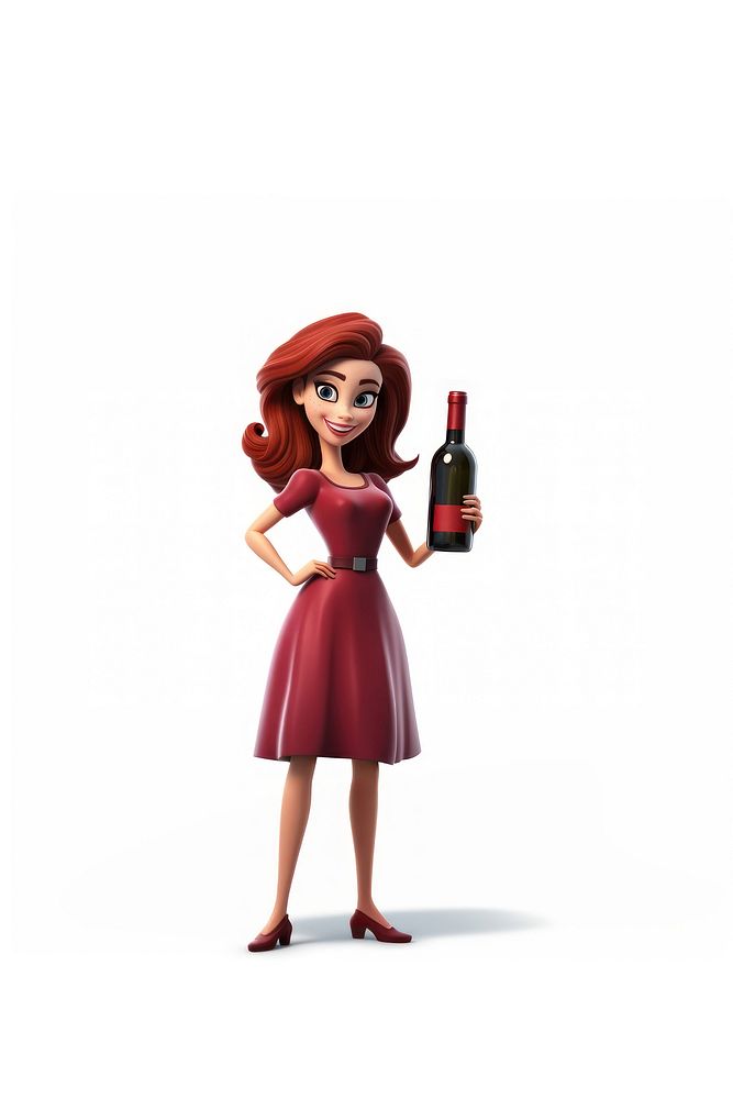 Wine cartoon bottle adult. AI generated Image by rawpixel.