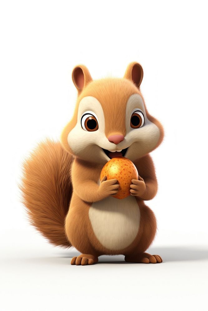 Squirrel cartoon rodent animal. AI generated Image by rawpixel.