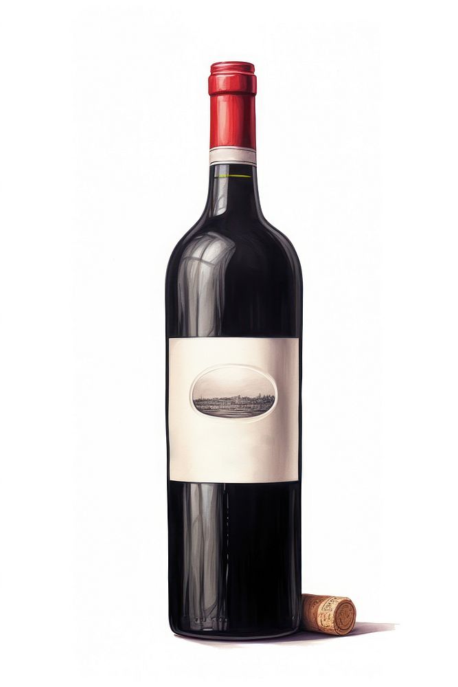 Bottle wine label drink. AI generated Image by rawpixel.