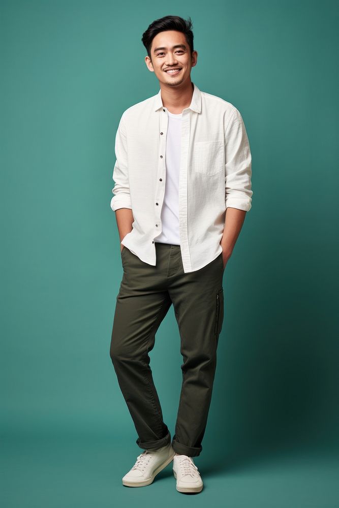 Standing adult men outerwear. AI generated Image by rawpixel.