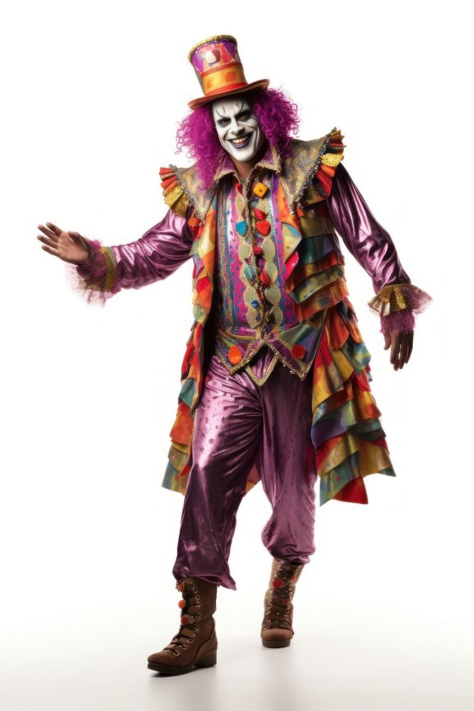 Clown costume adult white background. AI generated Image by rawpixel.