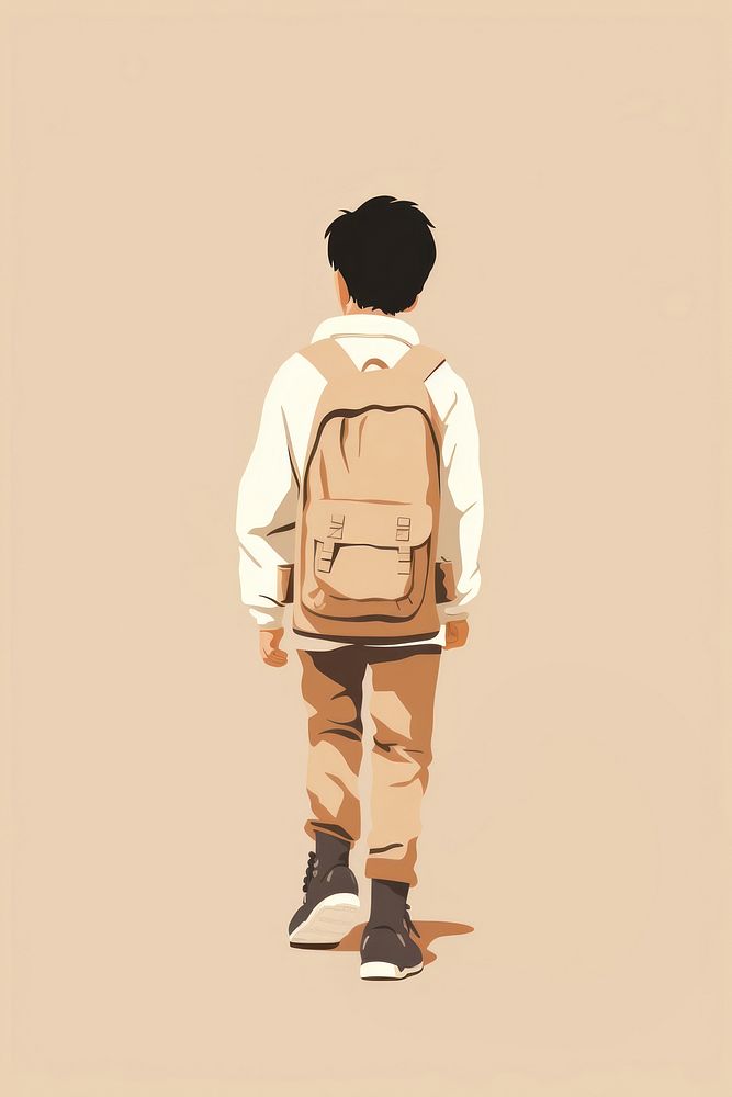 Backpack footwear kid creativity. AI generated Image by rawpixel.