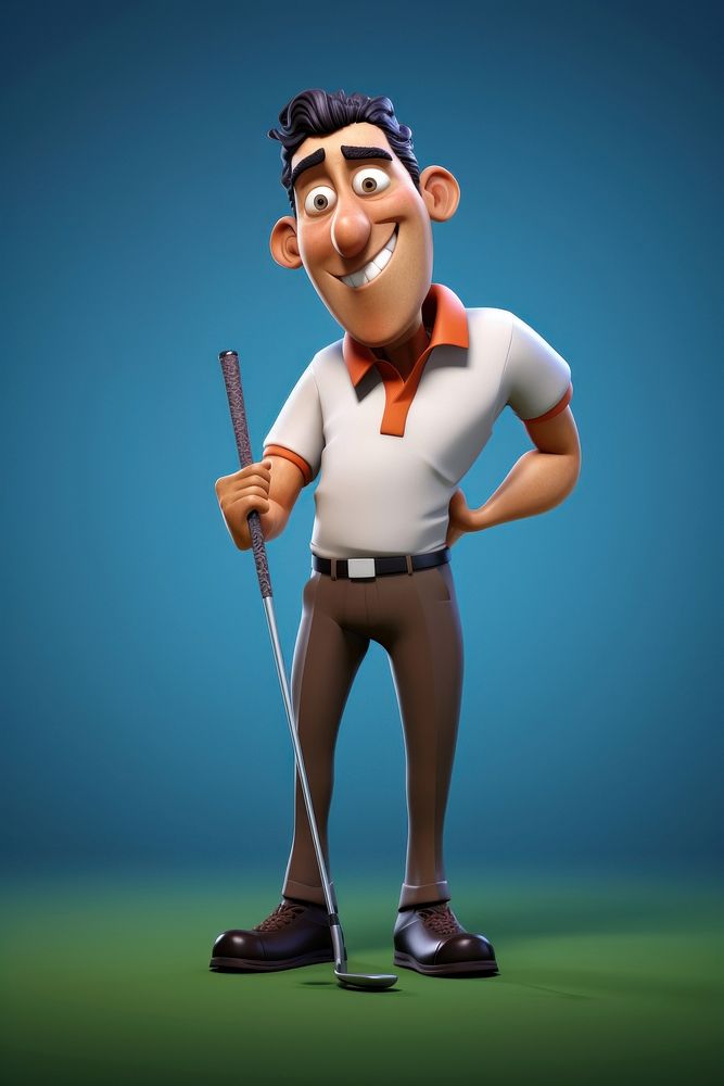 Golf cartoon sports adult. AI generated Image by rawpixel.