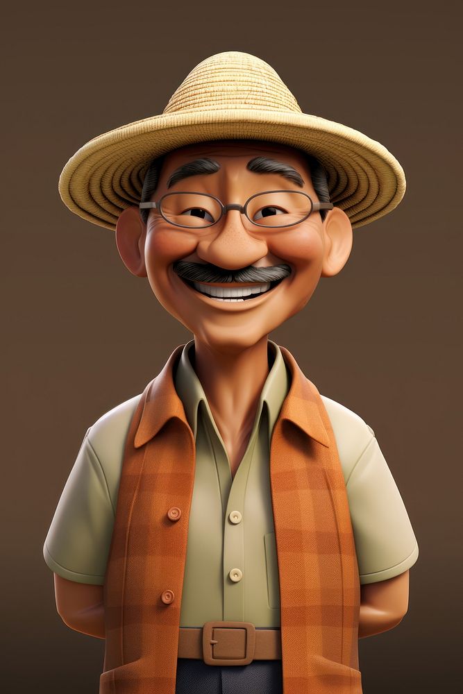 Portrait cartoon adult smile. AI generated Image by rawpixel.