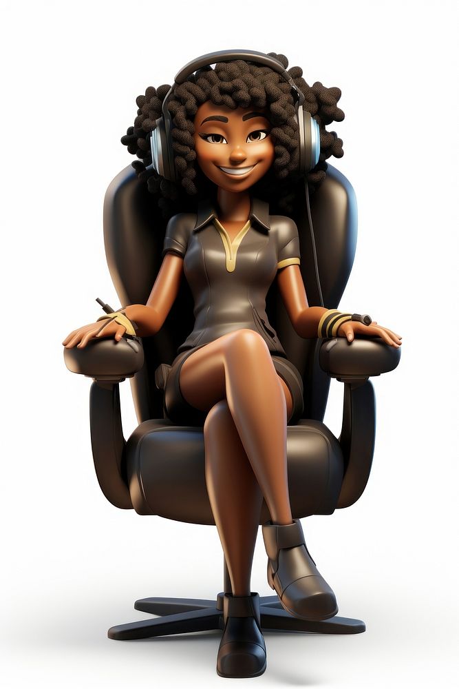 Chair cartoon person adult. AI generated Image by rawpixel.
