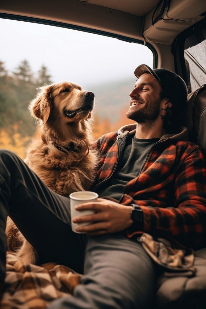 Romantic sitting adult dog. AI generated Image by rawpixel.
