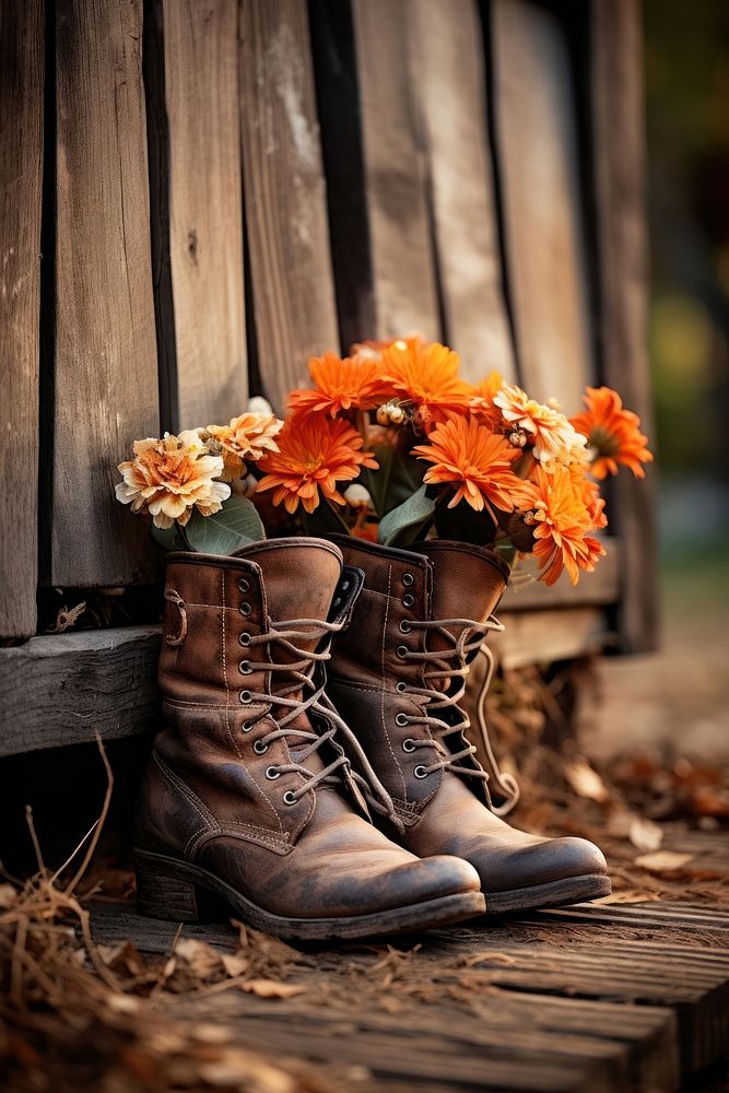 Flower footwear autumn plant. AI generated Image by rawpixel.