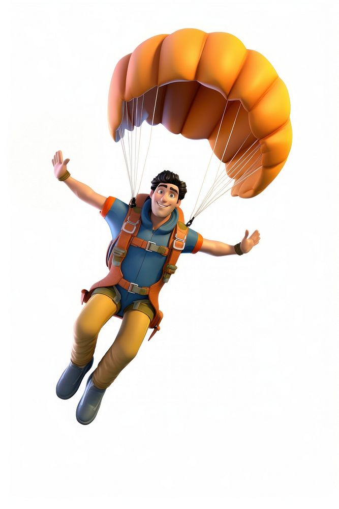 Parachuting recreation adventure parachute. AI generated Image by rawpixel.