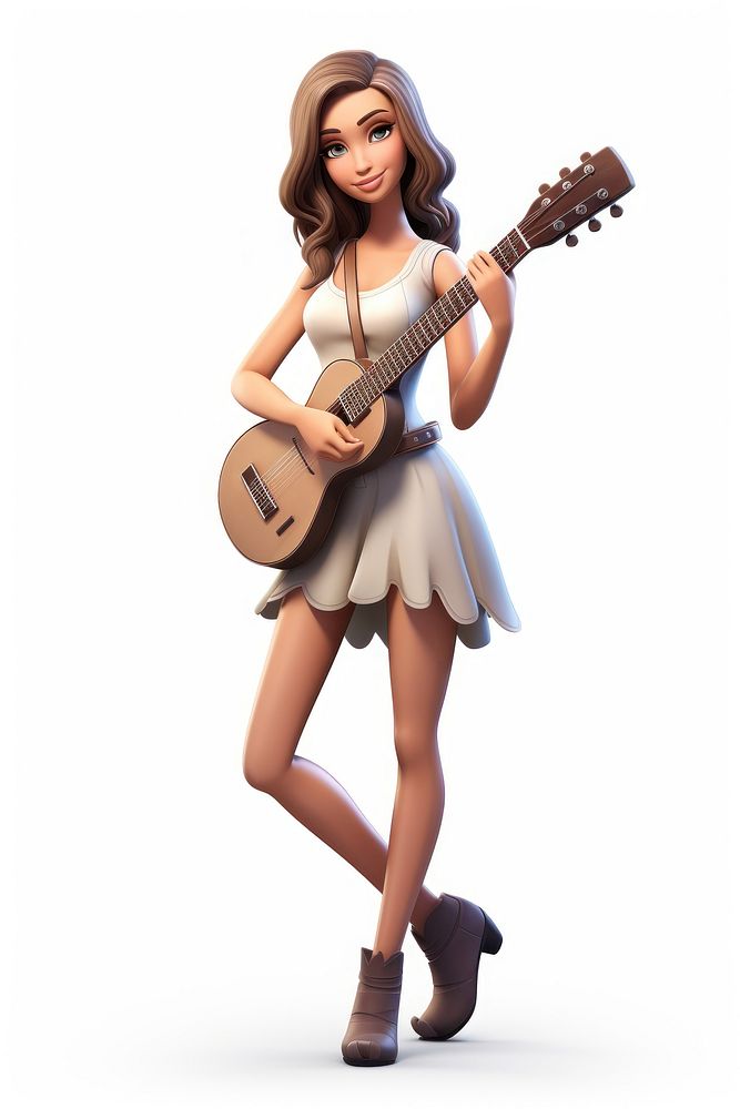 Adult figurine musician cartoon. AI generated Image by rawpixel.