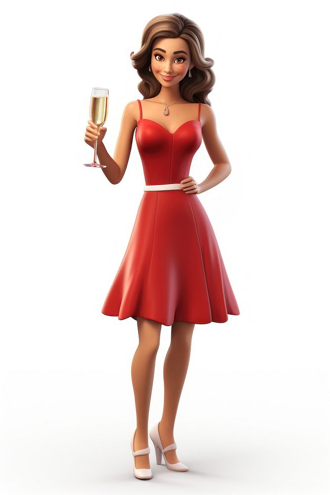 Dress adult cartoon woman. AI generated Image by rawpixel.
