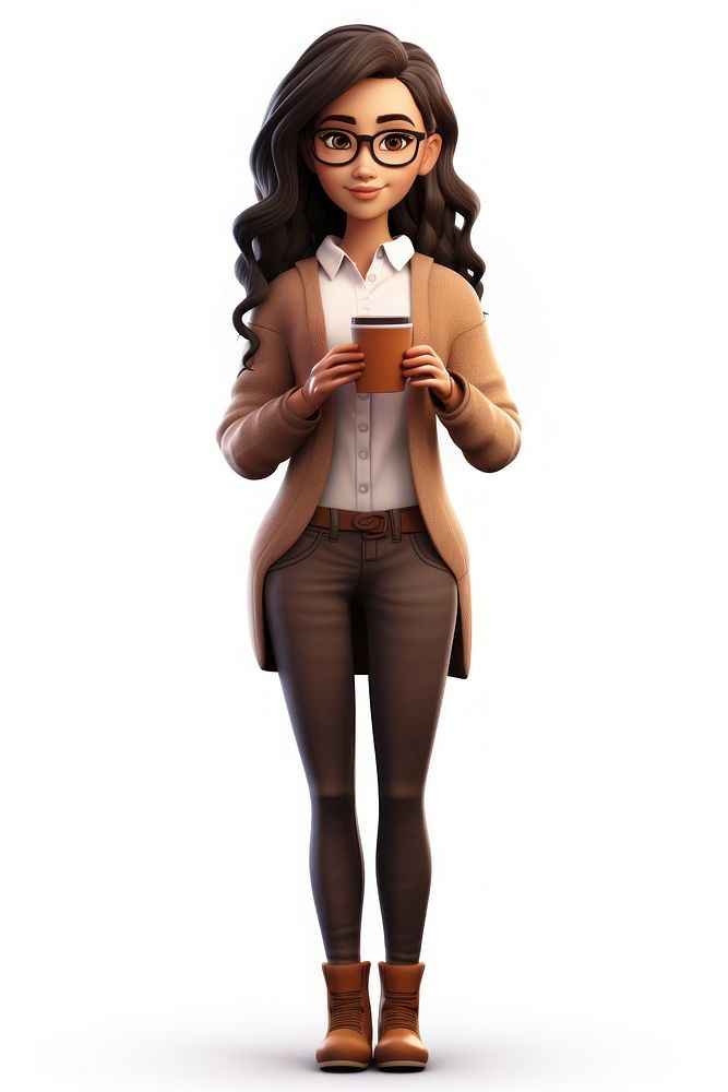 Coffee adult cartoon woman. AI generated Image by rawpixel.