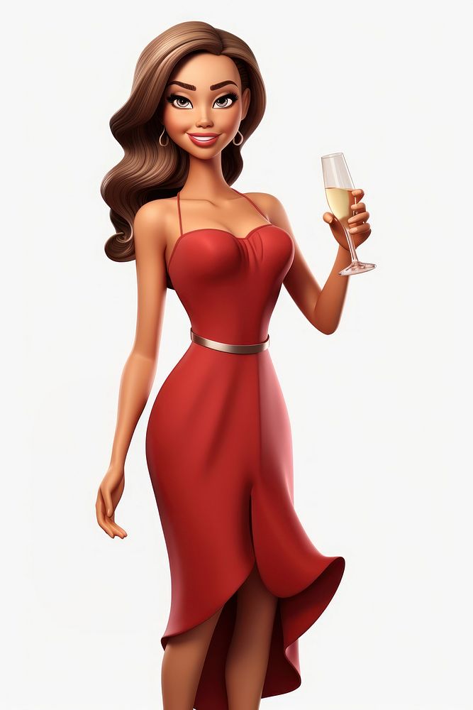 Dress adult cartoon woman. AI generated Image by rawpixel.