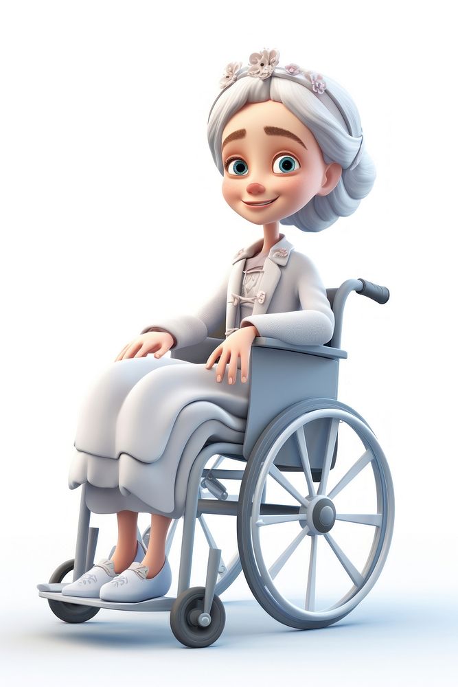 Wheelchair sitting cartoon adult. AI generated Image by rawpixel.