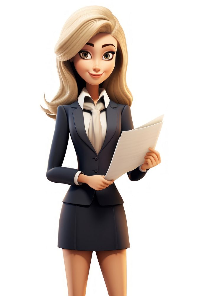 Adult cartoon woman suit. AI generated Image by rawpixel.