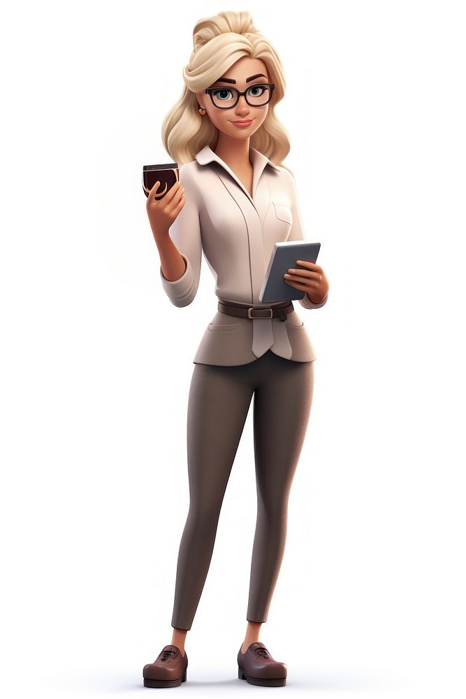 Adult cartoon coffee woman. AI generated Image by rawpixel.