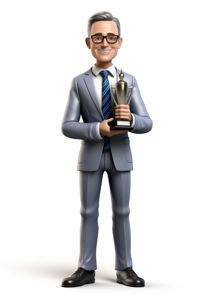 Figurine holding trophy adult. AI generated Image by rawpixel.