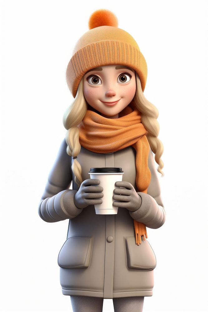 Cup cartoon coffee winter. AI generated Image by rawpixel.