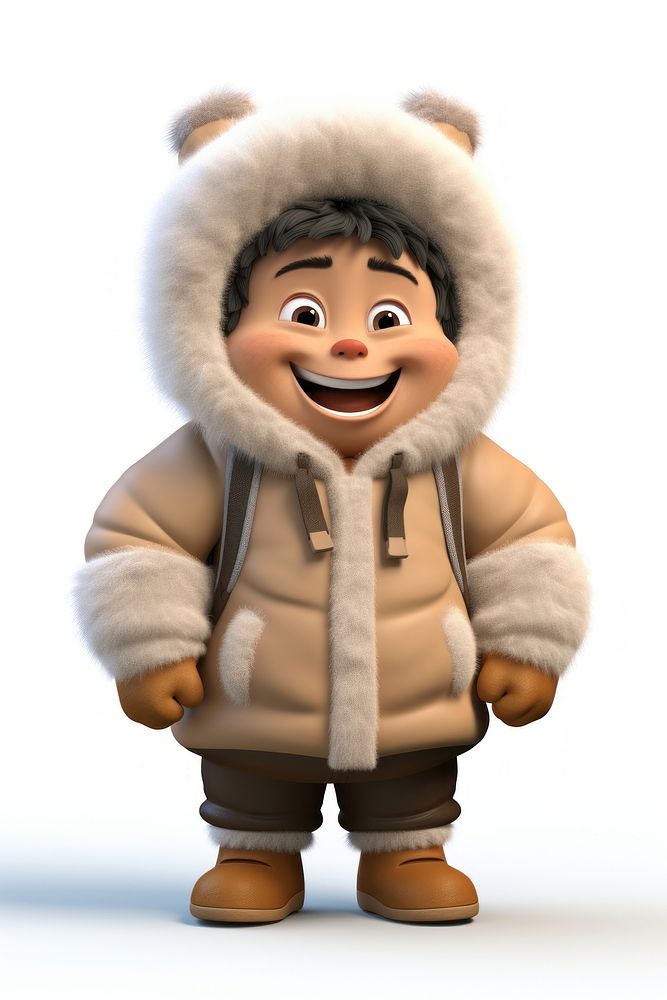 Cartoon white coat cute. AI generated Image by rawpixel.