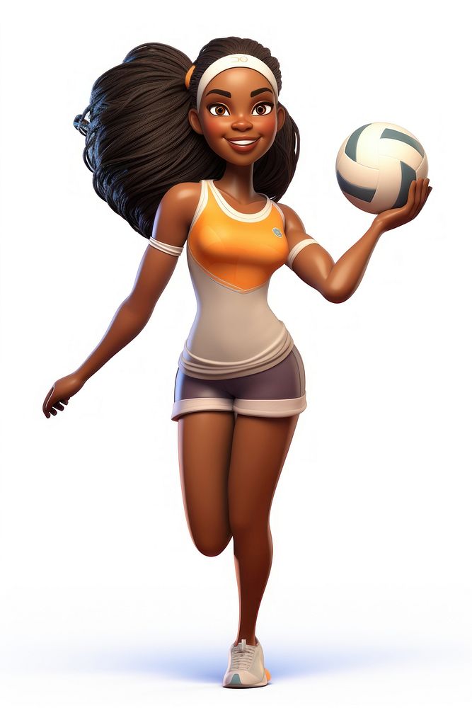 Ball volleyball football cartoon. AI generated Image by rawpixel.