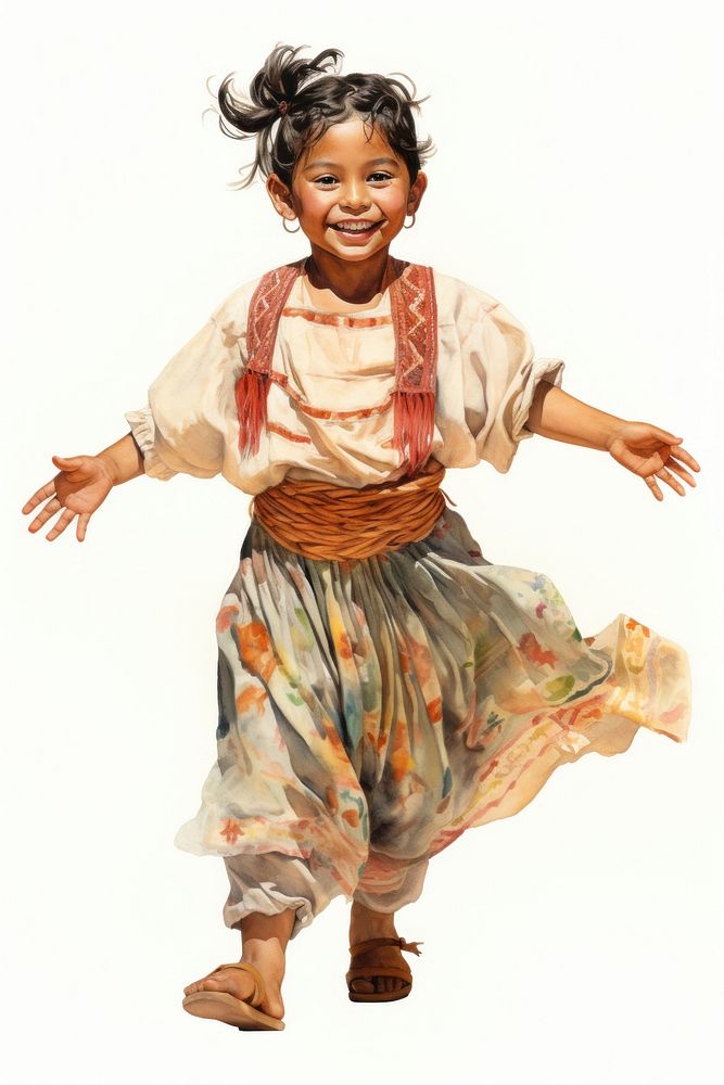 Dancing child costume dance. AI generated Image by rawpixel.