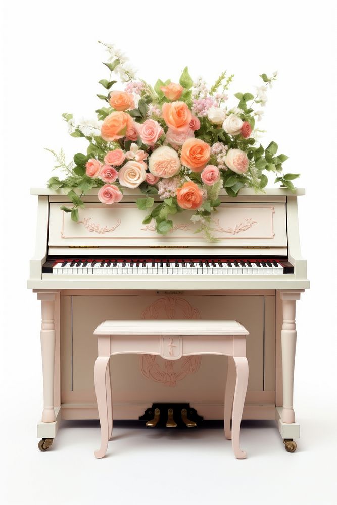 Flower piano keyboard plant. AI generated Image by rawpixel.
