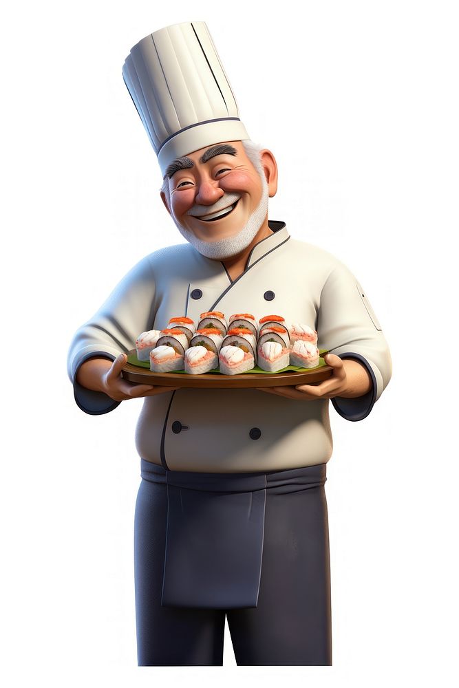 Chef portrait adult white background. AI generated Image by rawpixel.