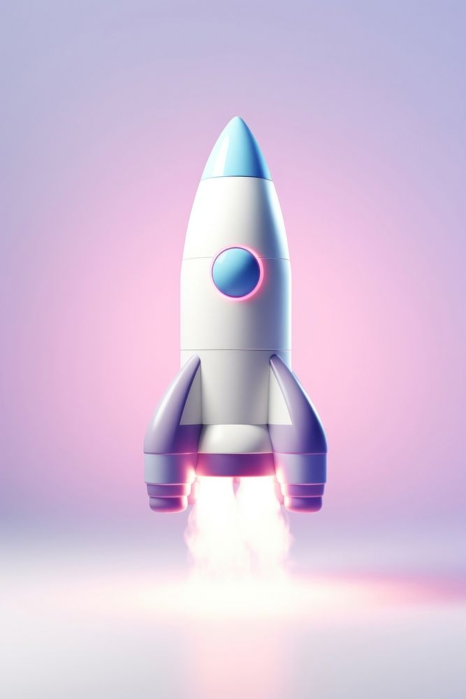 Rocket aircraft vehicle purple. AI generated Image by rawpixel.