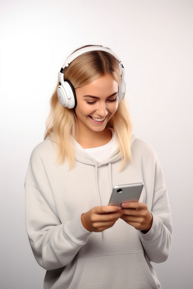 Headphones portrait headset adult. AI generated Image by rawpixel.