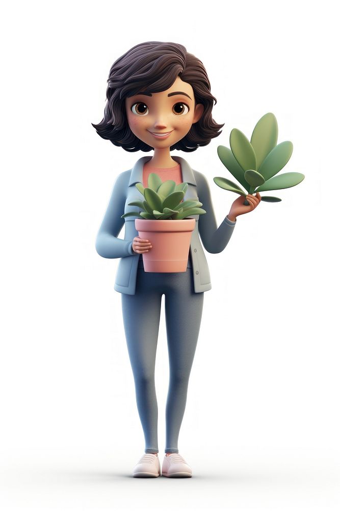 Plant holding white background houseplant. AI generated Image by rawpixel.