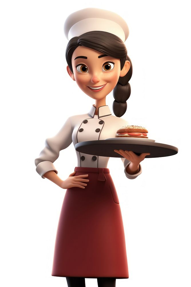 Cartoon food smiling female. AI generated Image by rawpixel.