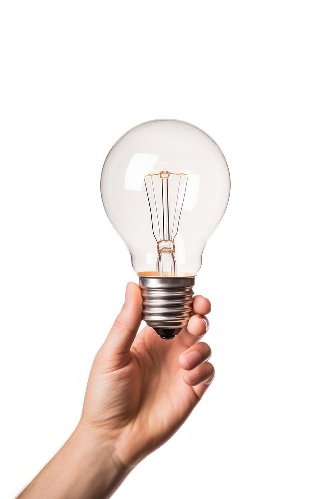 Light lightbulb holding hand. AI generated Image by rawpixel.