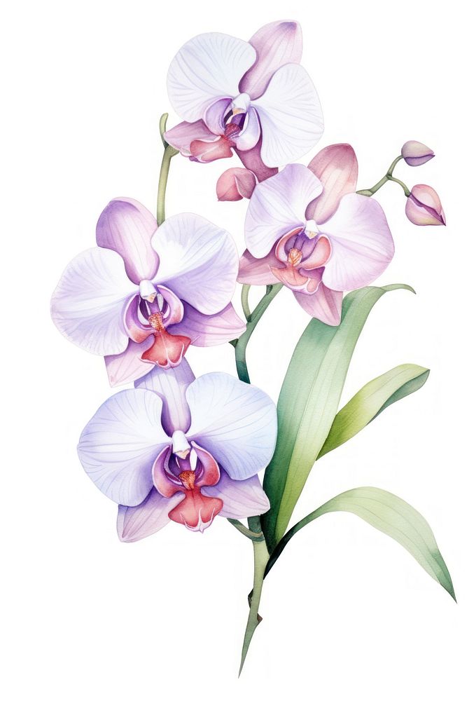 Orchid plant blossom flower. AI generated Image by rawpixel.