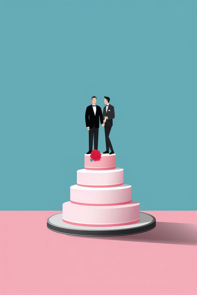Wedding cake men wedding cake. AI generated Image by rawpixel.